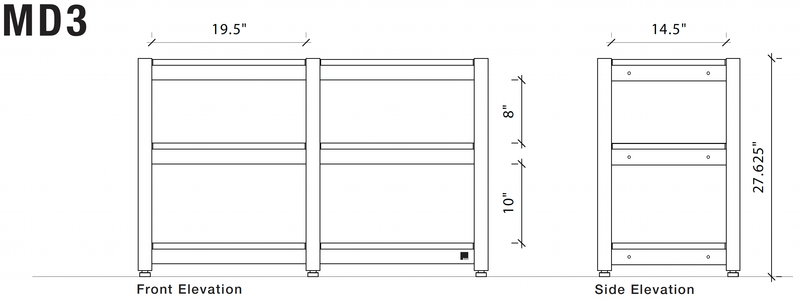 Box Furniture Co - Modular Series, Double Wide HiFi Rack