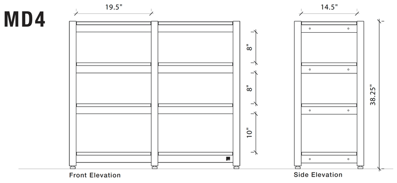 Box Furniture Co - Modular Series, Double Wide HiFi Rack